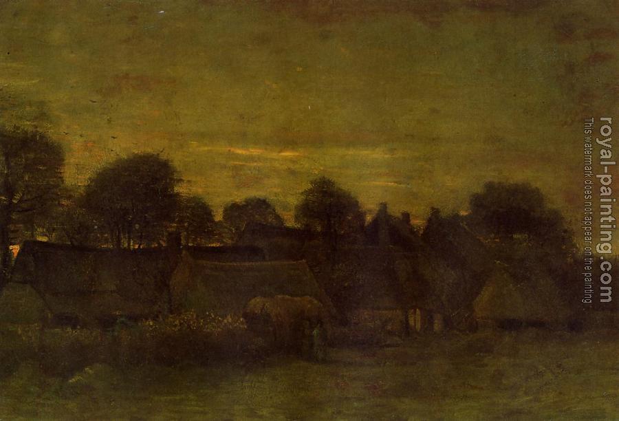 Vincent Van Gogh : Village at Sunset II Vincent Van Gogh : Village at Sunset II